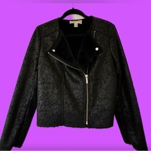 Michael Kors faux suede/fur bomber jacket